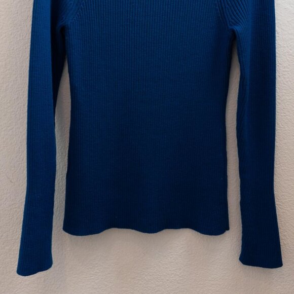 Kobi Halperin Small Royal Blue Ribbed Wool Sweater - Picture 2 of 2